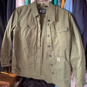 Women’s Carhartt Button Down Shirt Jacket - Navy Green